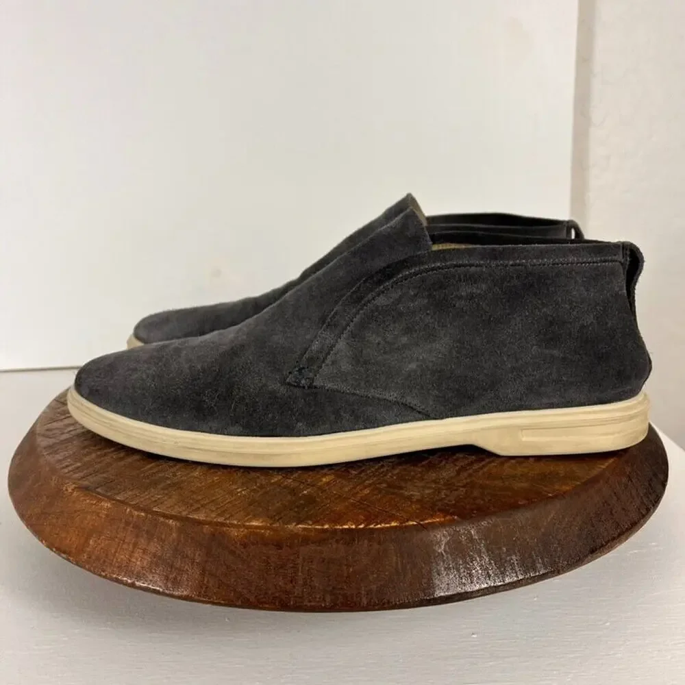 Peter Millar Boots Men's Size 9.5 Dark Gray Excursionist Chukka Suede Slip On